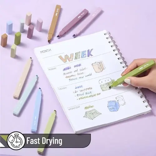 Mr. Pen - Aesthetic Highlighters, 8 Pack, Chisel Tip, Verdant Earth, Cute Highlighters Assorted Colors - 3