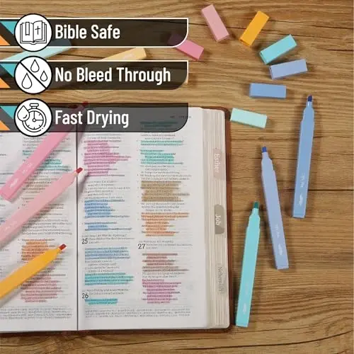 Mr. Pen - Estetik highlighterlar, 8 dona, keski uchi, turli xil ranglar, yoqimli turli rangdagi highlighterlar - 4