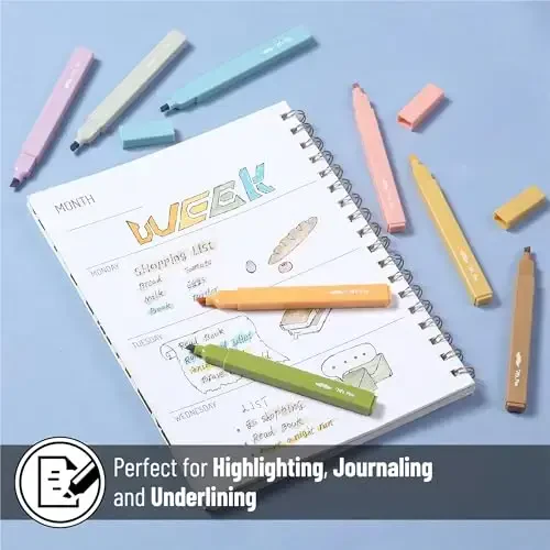 Mr. Pen- Estetik Highlighters, 8 Pack, Chisel Tip, Moss Garden, Yoqimli Highlighterlar Assortiment Ranglar, Maktabga qaytish uchun materiallar - 5