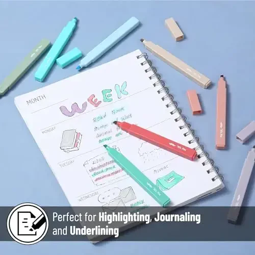 Mr. Pen- Aesthetic Highlighters, 8 Pack, Chisel Tip, New Vintage, Cute Highlighters Assorted Colors, Back to School Supplies - 5