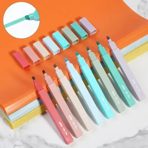Mr. Pen- Aesthetic Highlighters, 8 Pack, Chisel Tip, New Vintage, Cute Highlighters Assorted Colors, Back to School Supplies - 7