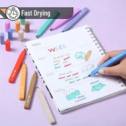 Mr. Pen - Estetik markerlar, 8 dona, kesik uchli, Rainbow Rangers, turli rangdagi yoqimli markerlar - 3