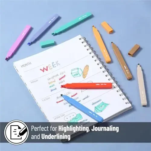 Mr. Pen - Estetik markerlar, 8 dona, kesik uchli, Rainbow Rangers, turli rangdagi yoqimli markerlar - 5