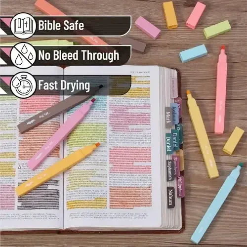 Mr. Pen - Estetik markerlar, 8 dona, kesilgan uchli, kuz ranglari, turli xil rangdagi yoqimli markerlar - 3