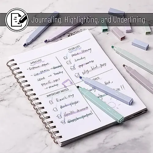 Mr. Pen - Estetik markerlar, 8 dona, kesilgan uchli, pastel ranglar, chiroyli markerlar turli xil ranglar, maktab anjomlari - 6