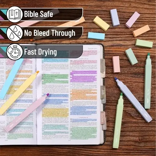 Mr. Pen - Estetik markerlar, 8 dona, kesilgan uchli, pastel ranglar, turli xil rangdagi yoqimli markerlar - 4