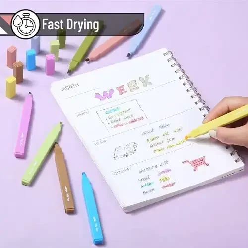 Mr. Pen - Estetik Muharrirlar, 8 Paket, Keski Uchi, Kuzgi Ranglar, Chiroyli Muharrirlar Turli Ranglar - 3