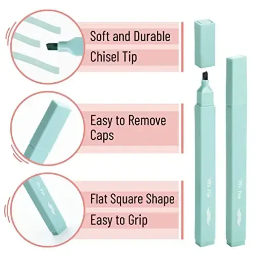 Mr. Pen- Aesthetic Cute Highlighters, 8 pcs, Chisel Tip, Earthy Colors, Assorted Colors,No Bleed Bible Pastel Highlighter Set - 3