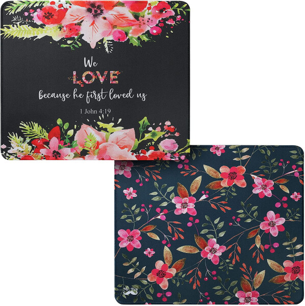 Mr. Pen - Floral Mouse Pad, 2 Pcs, Mouse Pad, Cute Mouse Pad - 9