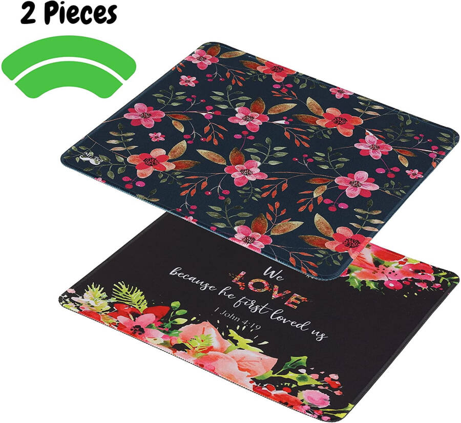 Mr. Pen - Floral Mouse Pad, 2 Pcs, Mouse Pad, Cute Mouse Pad - 13