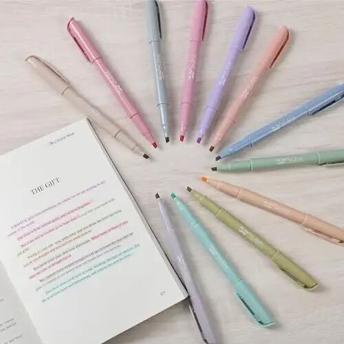 Mr. Pen Highlighters - 12 Pack, Chisel Tip, Pastel Colors, No Bleed, Set - 5