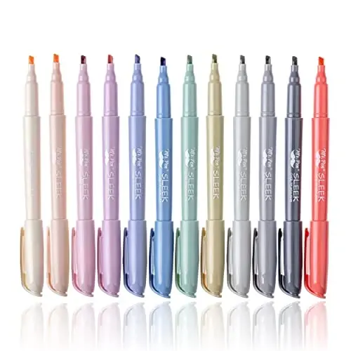 Mr. Pen - Highlighters, 12 Pack, Chisel Tip, Morandi Colors, Highlighters Assorted Colors - 1