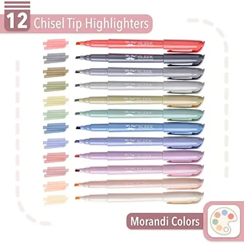 Mr. Pen - Highlighters, 12 Pack, Chisel Tip, Morandi Colors, Highlighters Assorted Colors - 2