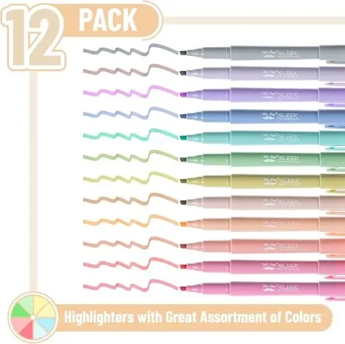 Mr. Pen- Highlighters, 12 Pack, Chisel Tip, Earthy Colors, Highlighters Assorted Colors - MR. PEN (1)
