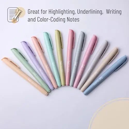 Mr. Pen Highlighters - 12 Pack, Chisel Tip, Pastel Colors, No Bleed, Set - 4
