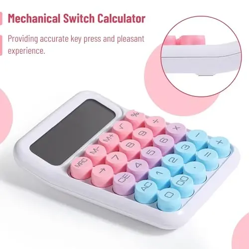 Mr. Pen- Mechanical Switch Calculator, 12 Digits, Large LCD Display, Colorful Calculator Big Buttons - 3
