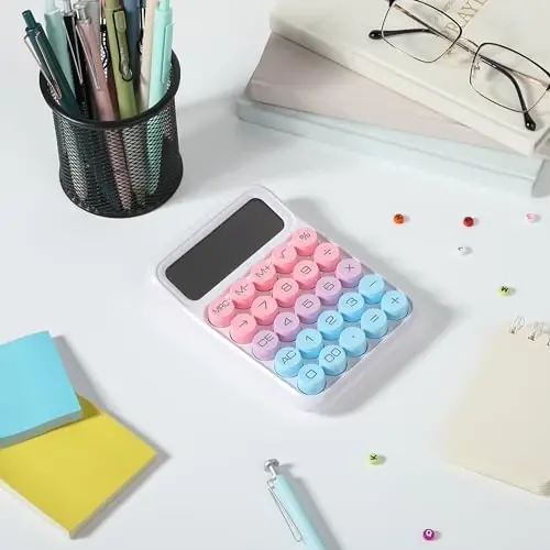 Mr. Pen- Mechanical Switch Calculator, 12 Digits, Large LCD Display, Colorful Calculator Big Buttons - 5
