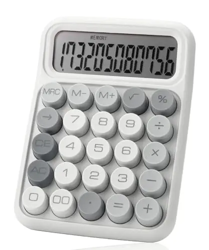 Mr. Pen- Mechanical Switch Calculator, 12 Digits, Large LCD Display, Gray Calculator Big Buttons - 1