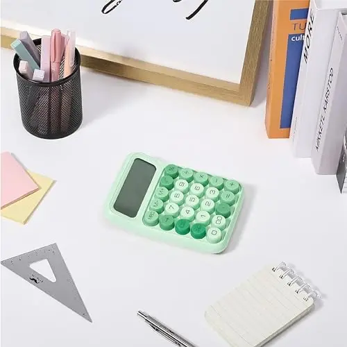 Mr. Pen- Mechanical Switch Calculator, 12 Digits, Large LCD Display, Green Calculator Big Buttons - 5