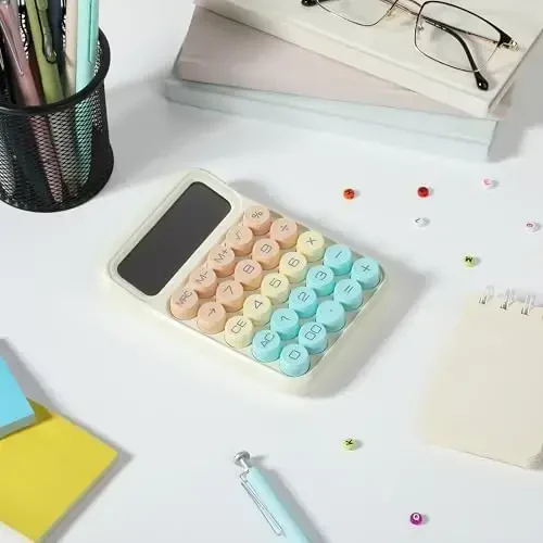 Mr. Pen- Mechanical Switch Calculator, 12Digits, Large LCD Display, Colorful Calculator Big Buttons - 5
