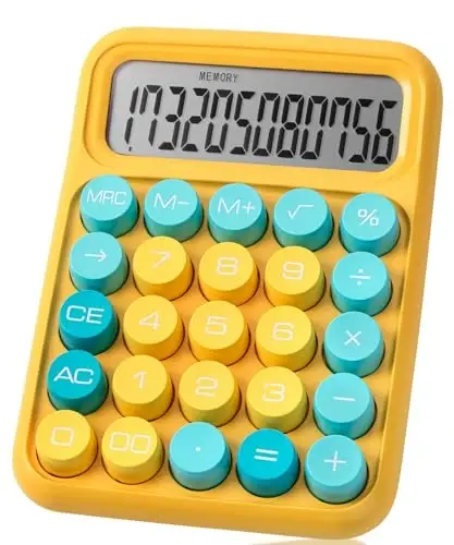 Mr. Pen- Mechanical Switch Calculator, 12Digits, Large LCD Display, Sunlit Shades, Calculator Big Buttons, Mechanical Calculator, Calculators Desktop Calculator, Cute Calculator, Aesthetic Calculator - MR. PEN