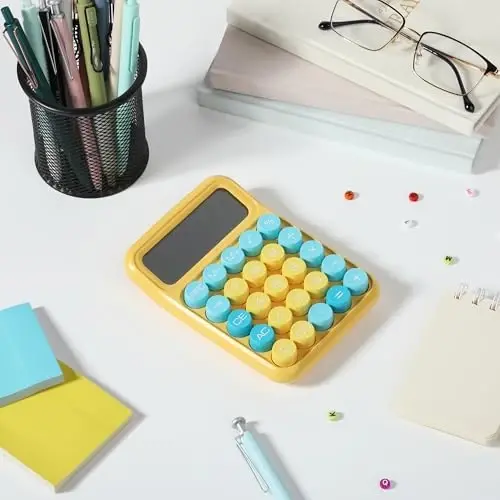 Mr. Pen- Mechanical Switch Calculator, 12Digits, Large LCD Display, Sunlit Shades, Calculator Big Buttons, Mechanical Calculator, Calculators Desktop Calculator, Cute Calculator, Aesthetic Calculator - 5