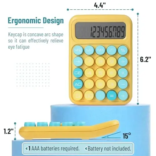 Mr. Pen- Mechanical Switch Calculator, 12Digits, Large LCD Display, Sunlit Shades, Calculator Big Buttons, Mechanical Calculator, Calculators Desktop Calculator, Cute Calculator, Aesthetic Calculator - MR. PEN (1)