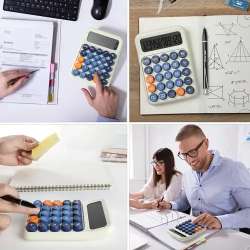 Mr. Pen- Mechanical Switch Calculator, 12 Digits, Large LCD Display, Colorful Calculator Big Buttons, Mechanical Calculator, Calculators Desktop Calculator, Cute Calculator, Aesthetic Calculator - 7