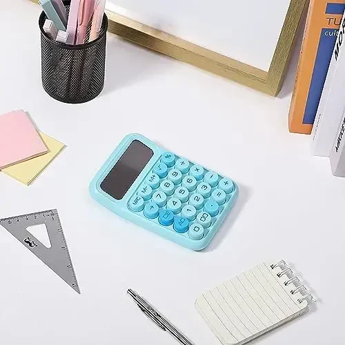 Mr. Pen - Mexanik Kalit Kalkulyatori, 12 Raqamli, Katta LCD Displey, Moviy Kalkulyator Katta Tugmalar - 6