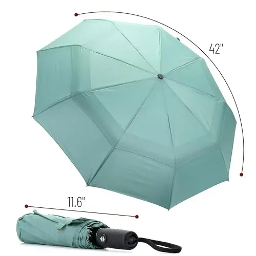 Mr. Pen- Windproof Travel Umbrella, Small Water-Resistant Automatic Folding Umbrella for Rain and Sun, Light, Compact and Portable for Women & Men, Fits Car & Backpack - 2