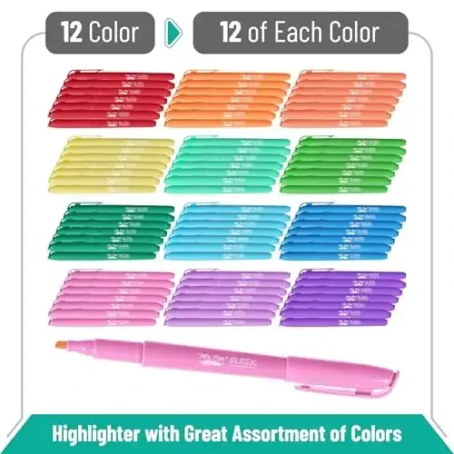 Mr. Pen - Pastel Highlighters, 144 Pack, Assorted Colors, Fast Dry, Bulk Highlighter Pastel, Set, Bible Journaling Highlighter, Marker - 3