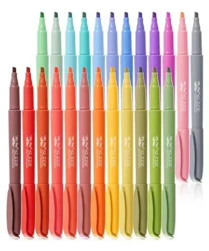 Mr. Pen - Pastel Highlighters, 24 Pack, Chisel Tip, Colorful, Cute Highlighters Assorted Colors, Quick Drying, Smear Resistant - MR. PEN