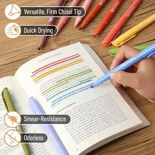 Mr. Pen - Pastel Highlighters, 24 Pack, Chisel Tip, Colorful, Cute Highlighters Assorted Colors, Quick Drying, Smear Resistant - 3