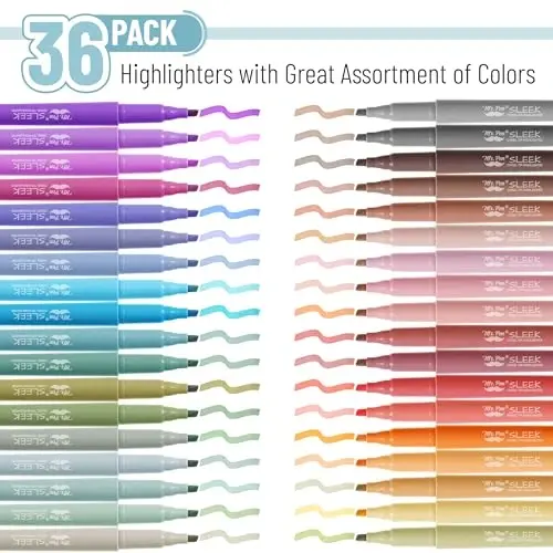 Mr. Pen- Pastel Highlighters, 36 Pack, Chisel Tip, Colorful, Cute Highlighters Assorted Colors, Quick Drying, Smear Resistant - MR. PEN (1)