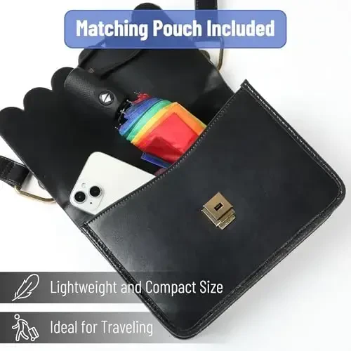 Mr. Pen Rainbow Ray Travel Soyabon, Shamolga chidamli, Avtomatik, Ixcham, 42 dyuymli soyabon, shisha tolali shaft, alyuminiy ramka - 6