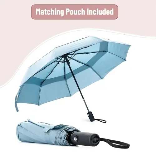 Mr. Pen- Windproof Travel Umbrella, Small Water-Resistant Automatic Folding Umbrella for Rain and Sun, Light, Compact and Portable for Women & Men, Fits Car & Backpack - 6