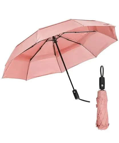 Mr. Pen- Windproof Travel Umbrella, Small Water-Resistant Automatic Folding Umbrella for Rain and Sun, Light, Compact and Portable for Women & Men, Fits Car & Backpack - 1