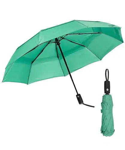 Mr. Pen- Windproof Travel Umbrella, Small Water-Resistant Automatic Folding Umbrella for Rain and Sun, Light, Compact and Portable for Women & Men, Fits Car & Backpack 