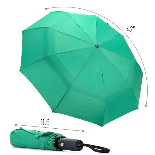 Mr. Pen- Windproof Travel Umbrella, Small Water-Resistant Automatic Folding Umbrella for Rain and Sun, Light, Compact and Portable for Women & Men, Fits Car & Backpack - MR. (1)