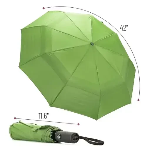Mr. Pen- Windproof Travel Umbrella, Lush Leaf, Automatic Umbrellas for Rain Windproof - MODAZONE