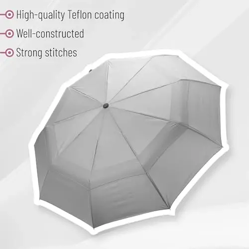 Mr. Pen- Windproof Travel Umbrella, Small Water-Resistant Automatic Folding Umbrella for Rain and Sun, Light, Compact and Portable for Women & Men, Fits Car & Backpack - 5