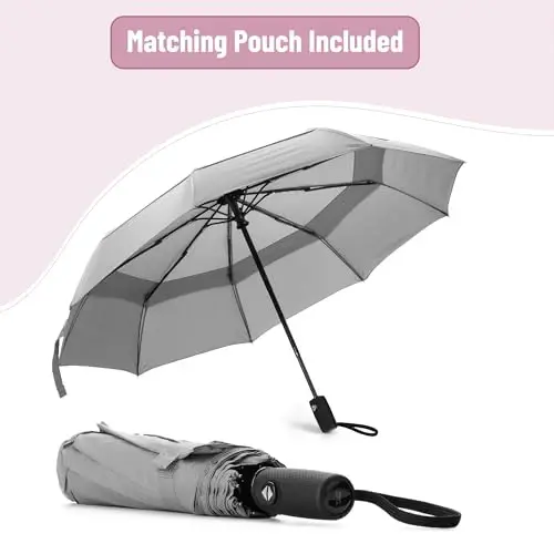 Mr. Pen- Windproof Travel Umbrella, Small Water-Resistant Automatic Folding Umbrella for Rain and Sun, Light, Compact and Portable for Women & Men, Fits Car & Backpack - 6