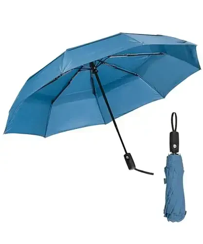 Mr. Pen Windproof Travel Umbrella - Blue, Automatic, Compact, Rain & Windproof - MODAZONE