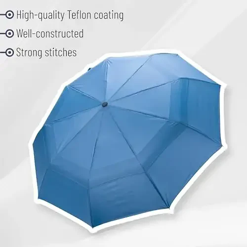 Mr. Pen Windproof Travel Umbrella - Blue, Automatic, Compact, Rain & Windproof - 5