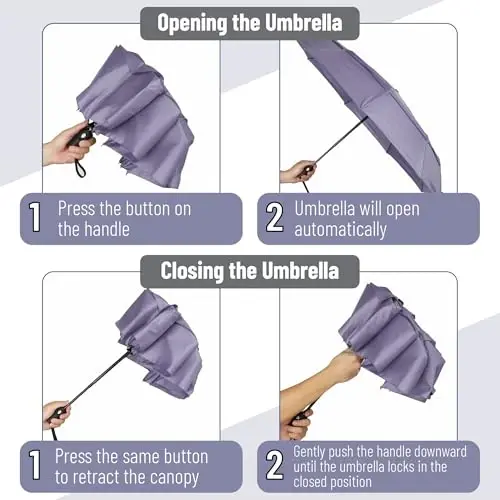 Mr. Pen- Windproof Travel Umbrella, Automatic Umbrellas for Rain, Compact - 4