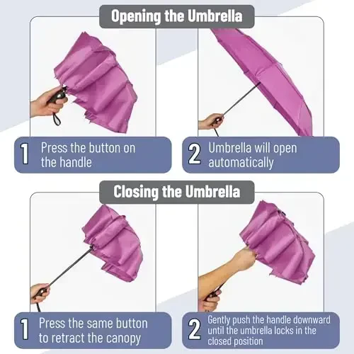 Mr. Pen- Windproof Travel Umbrella, Automatic Umbrellas for Rain, Compact - 3