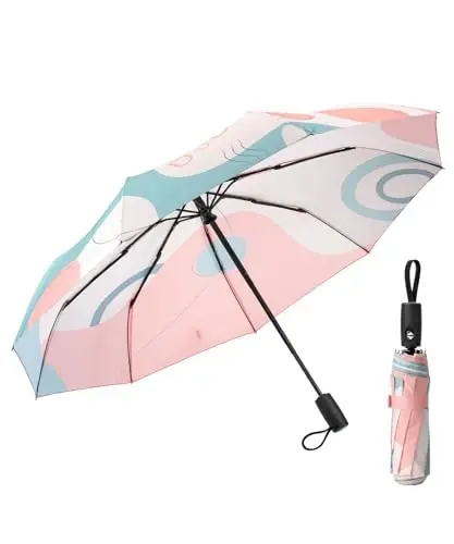 Mr. Pen- Windproof Travel Umbrella, Small Water-Resistant Automatic Folding Umbrella for Rain and Sun, Light, Compact and Portable for Women & Men, Fits Car & Backpack - 1
