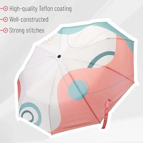 Mr. Pen- Windproof Travel Umbrella, Small Water-Resistant Automatic Folding Umbrella for Rain and Sun, Light, Compact and Portable for Women & Men, Fits Car & Backpack - 5