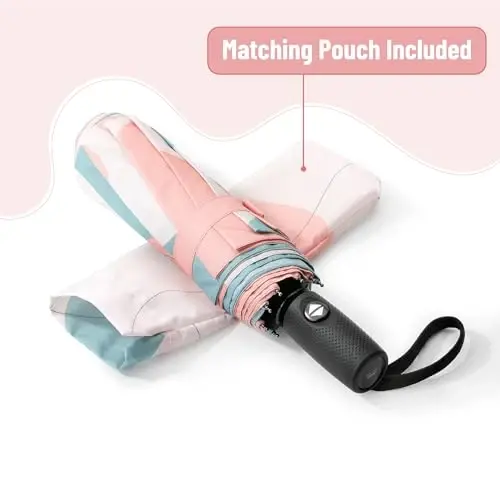 Mr. Pen- Windproof Travel Umbrella, Small Water-Resistant Automatic Folding Umbrella for Rain and Sun, Light, Compact and Portable for Women & Men, Fits Car & Backpack - 6