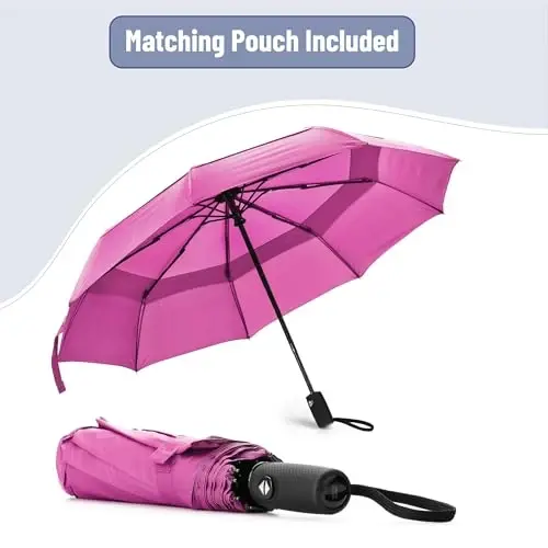 Mr. Pen- Windproof Travel Umbrella, Pink Blossom, Automatic Umbrellas for Rain, Compact Umbrella, Umbrellas for Rain Windproof - 6